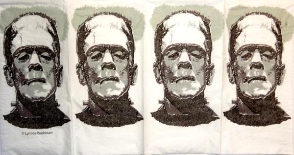 022 Halloween - 4-ply - Frankenstein - ppd - Lynnea Washburn - Handkerchief